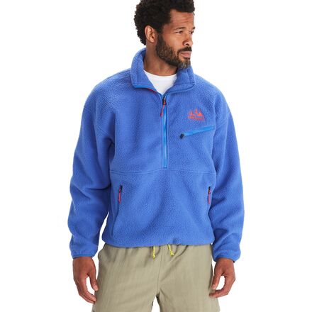 Marmot - 94 E.C.O. Recycled Fleece Jacket - Men's - Trail Blue/Victory Red