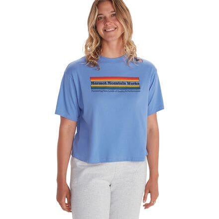 Marmot - Pioneering Boxy Short-Sleeve T-Shirt - Women's - Getaway Blue