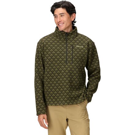 Heavyweight Drop Line Printed 1/2-Zip - Men's