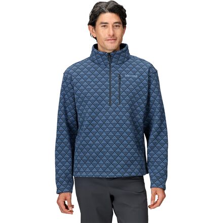 Heavyweight Drop Line Printed 1/2-Zip - Men's