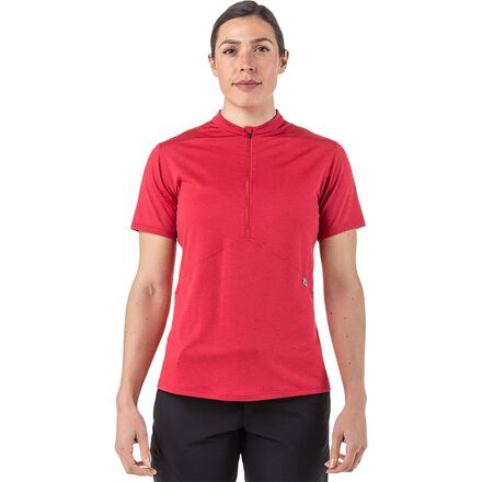 Mountain Equipment - Nava Zip Short-Sleeve T-Shirt - Women's - Capsicum Red