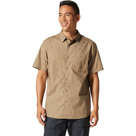 Mountain Hardwear - Big Cottonwood Short-Sleeve Shirt - Men's - Trail Dust Micro Sun Dot Print