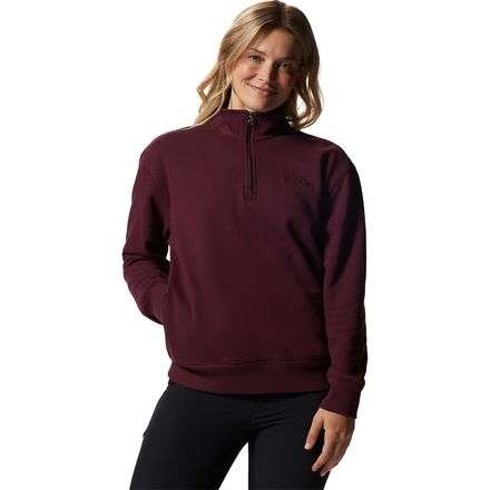 Mountain Hardwear - Logo 1/4-Zip Sweatshirt - Women's - Cocoa Red
