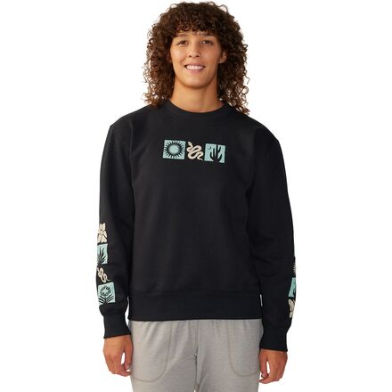 Desert Check Pullover Crew Sweatshirt - Women's