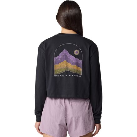 Mountain Sunset Boxy Crop Long-Sleeve Top - Women's