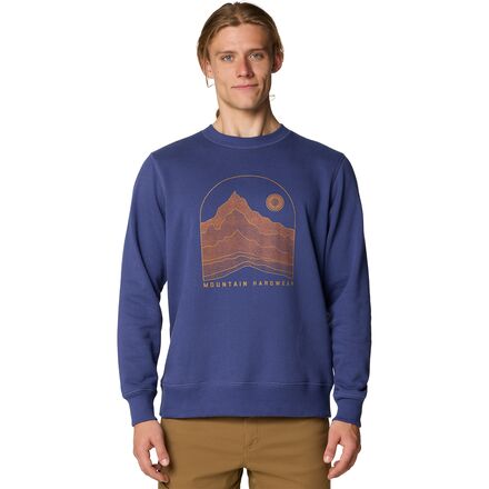 Mountain Sunset Pullover Crew Sweatshirt - Men's