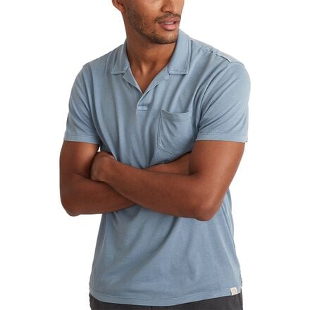 Marine Layer - Garment Dye Resort Polo Shirt - Men's - Faded Denim