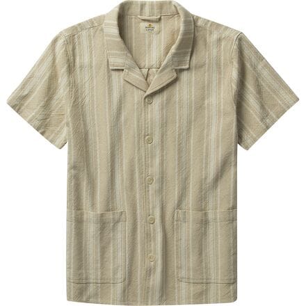 Marine Layer - ML x LF Camp Shirt Short-Sleeve Shirt - Men's - Natural/Vertical Stripe