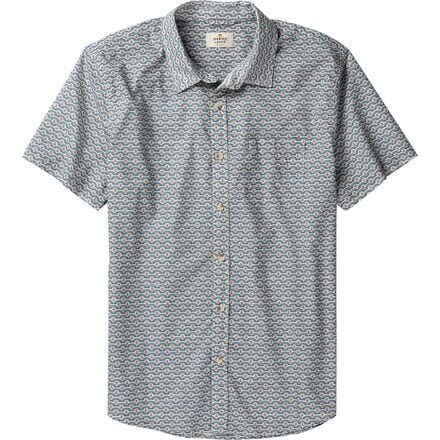 Marine Layer - Cotton Plain Weave Shirt - Men's - Blue Print