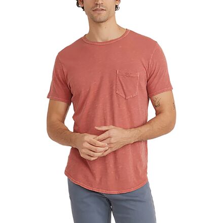 Marine Layer - Saddle Hem Pocket T-Shirt - Men's - Faded Rose