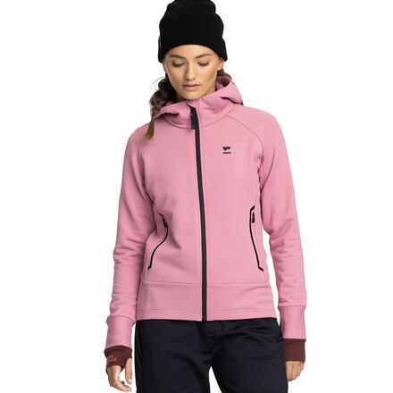 Mons Royale - Nevis Wool Fleece Hooded Jacket - Women's - Dusty Pink