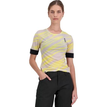 Mons Royale - Cadence Bike Short-Sleeve Shirt - Women's - Limelight Camo