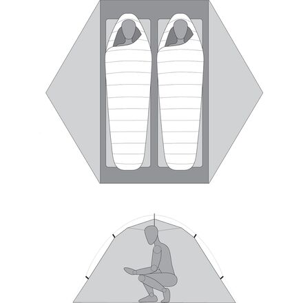 MSR - Hubba Hubba LT Backpacking Tent: 2-Person 3-Season
