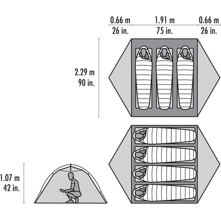 MSR - Hubba Hubba HD Tent: 3-Person 3-Season