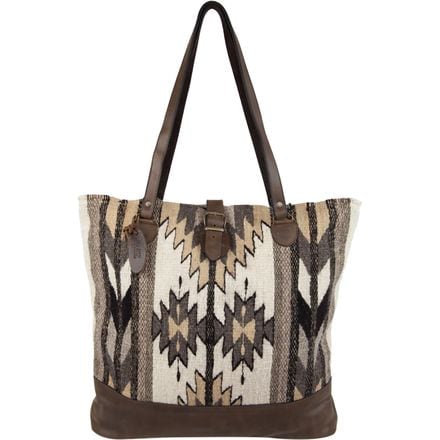 MZ Fair Trade - Natural Diamonds Leather Carryall Tote - Women's