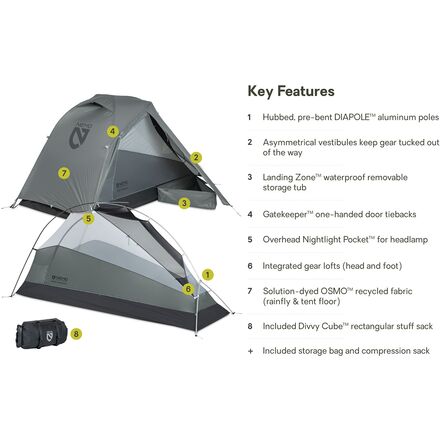 NEMO Equipment Inc. - Dragonfly Bikepack Tent: 1-Person 3-Season