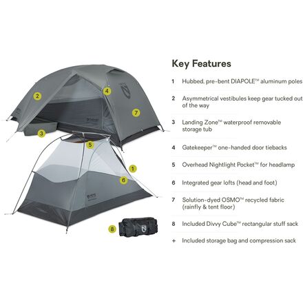 NEMO Equipment Inc. - Dragonfly OSMO Bikepack Tent: 2-Person 3-Season