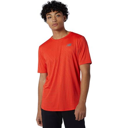 New Balance - Q Speed Short-Sleeve Shirt - Men's - Ghost Pepper
