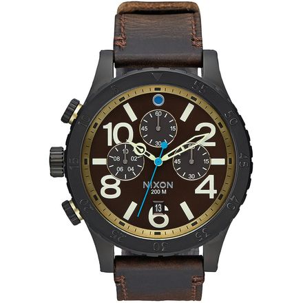 Nixon - 48-20 Chrono Leather Watch - Men's