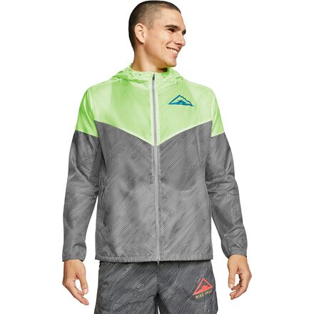 Nike - Wild Run Hd Trail Jacket - Men's - Particle Grey/Barely Volt/Laser Blue