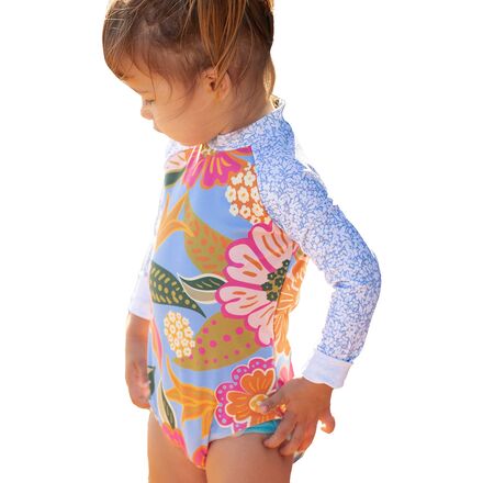 Long-Sleeve One-Piece Swimsuit - Toddler Girls'
