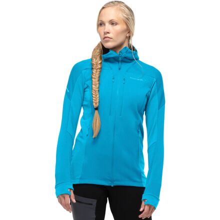 Norrona - Trollveggen Powerstretch Pro Hooded Jacket - Women's - Hawaiian Surf