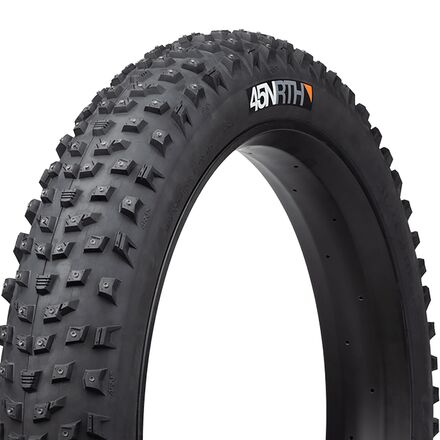 45NRTH - Wrathlorde Studded Fatbike Tubeless Tire - 26in - Black, 120tpi