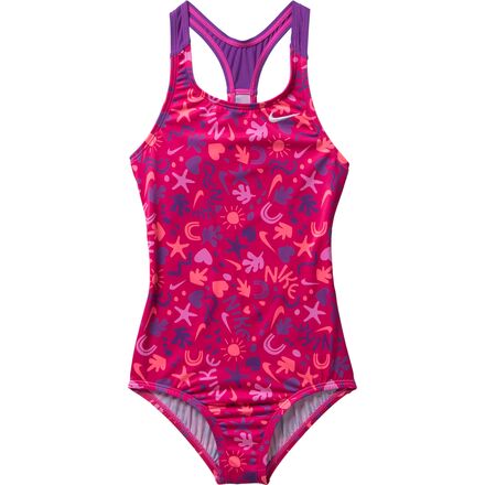 Nike Swim - Racerback One-Piece Swim Suit - Girls' - Pink Prime