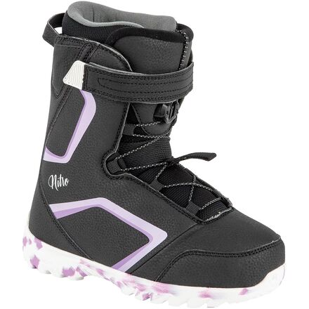 Nitro - Droid QLS Snowboard Boot - 2022 - Kids' - Black/Purple/White