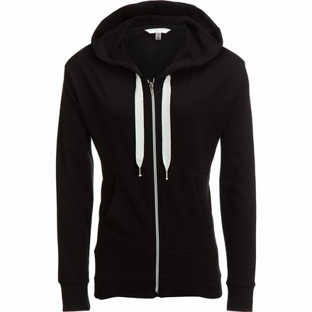 Brushed French Terry Zip Front Hoodie - Women's