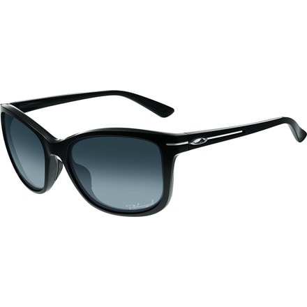 Oakley - Drop In Polarized Sunglasses - Women's - Polished Black/Grey Gradiant Polar
