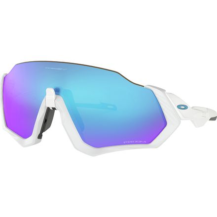 Oakley - Flight Jacket Prizm Sunglasses - Polished White/Matte White W/Prizm Sapphire Iridium