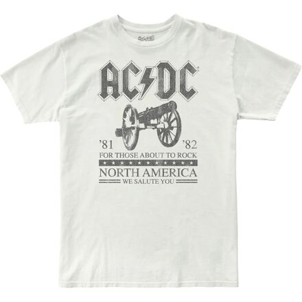Original Retro Brand - Acdc About To Rock North America T-Shirt - Vintage White