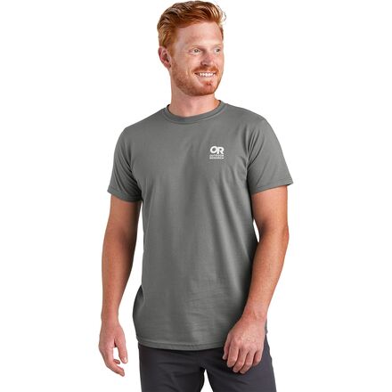 Outdoor Research - Lockup Chest Logo T-Shirt - Men's - Charcoal/White
