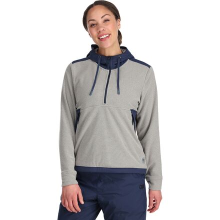 Outdoor Research - Trail Mix Pullover Hoodie - Women's - Ash/Naval Blue