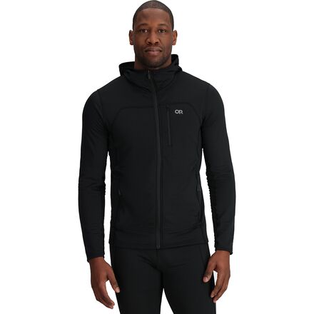 Outdoor Research - Vigor Grid Fleece Full-Zip Hooded Jacket - Men's - Black