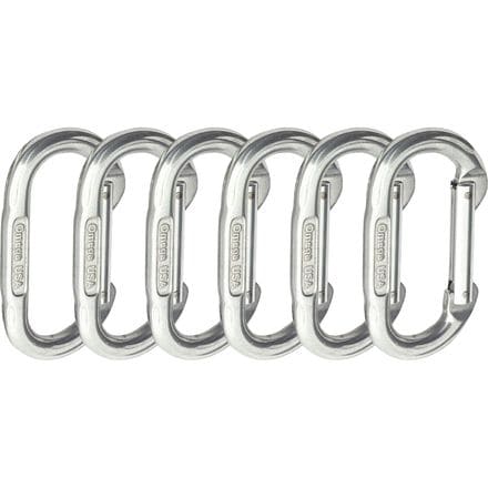 Omega Pacific - Oval Straightgate Carabiner - 6-Pack