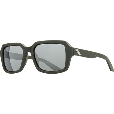 100% - Ridely Sunglasses - Soft Tact Army Green - Black Mirror Lens