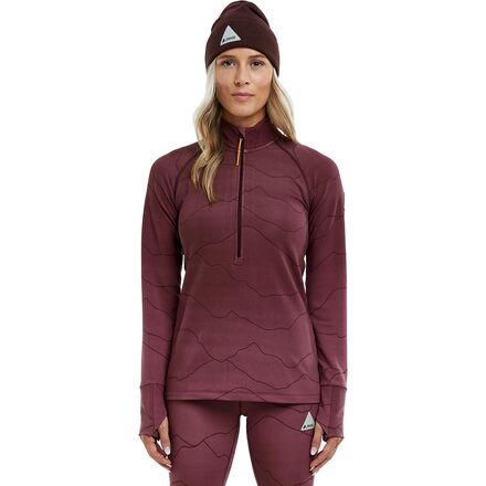 Orage - Harebelly Base Layer Top - Women's - Mountains/Cherry