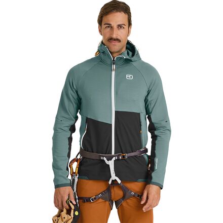 Fleece Rib Hooded Jacket - Men's