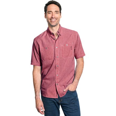 Orvis - Tech Chambray Short-Sleeve Work Shirt - Men's - Deep Red2