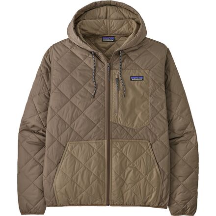 Diamond Quilted Bomber Hooded Jacket - Men's
