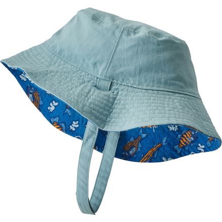 Patagonia - Baby Sun Bucket Hat - Kids' - Fishies in the Swamp: Bayou Blue