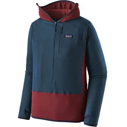 Patagonia - R1 Hooded 1/2-Zip Fleece Pullover - Men's - Tidepool Blue