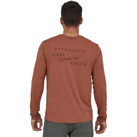 Patagonia - Capilene Cool Daily Graphic Long-Sleeve Shirt - Men's - Clean Climb Type: Sisu Brown X-Dye
