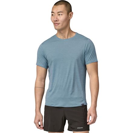 Patagonia - Capilene Cool Lightweight Short-Sleeve Shirt - Men's - Light Plume Grey - Steam Blue X-Dye