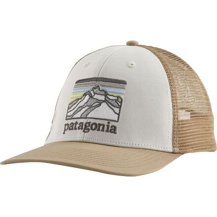 Patagonia - Line Logo Ridge LoPro Trucker Hat - White w/Oar Tan