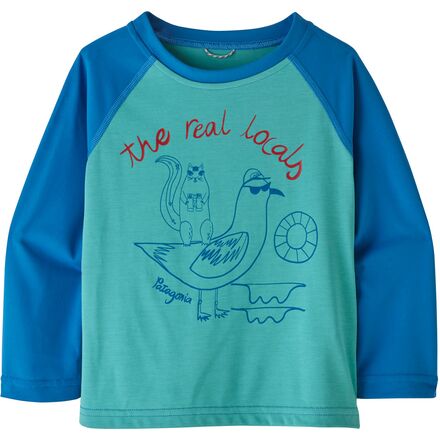 Patagonia - Capilene Cool Daily Crew Top - Toddler Boys' - Real Locals/Iggy Blue X-Dye