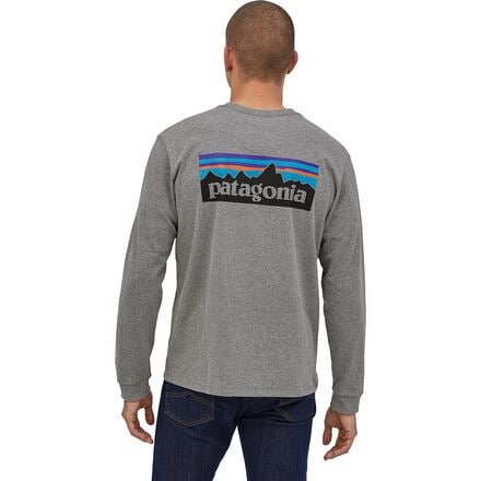 Patagonia - P-6 Logo Long-Sleeve Responsibili-T-Shirt - Men's - Gravel Heather