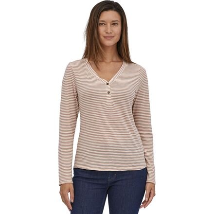 Patagonia - Mainstay Henley Top - Women's - Bumble Bee Stripe/Natural
